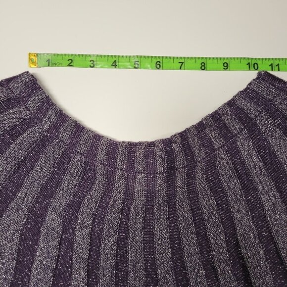 PURPLE Glitter Tunic Knit Dress or Glitter Top One Size Fits Most - Picture 10 of 13